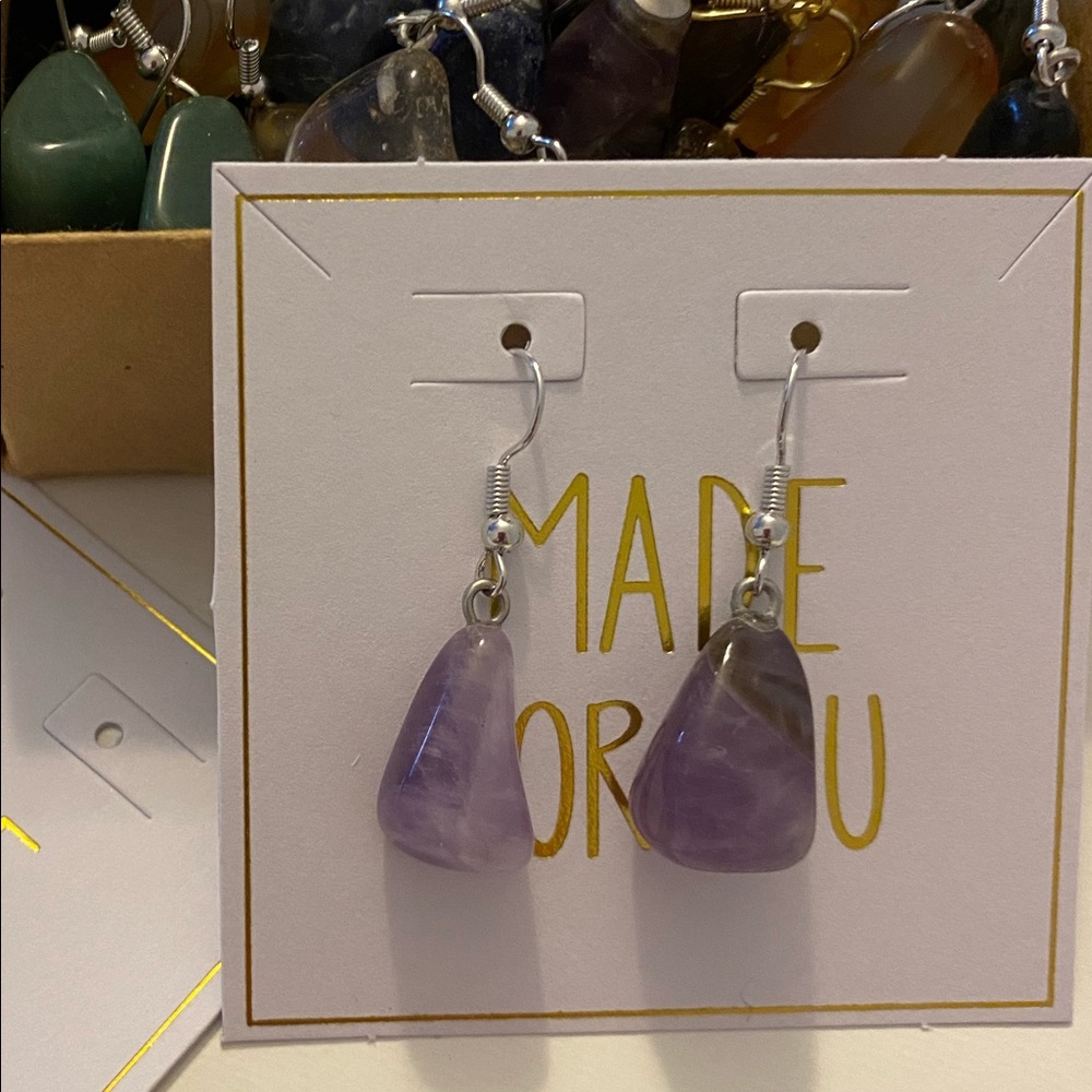 Amethyst Chakra Gemstone Earrings